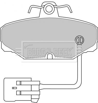 BORG & BECK Комплект тормозных колодок, дисковый тормоз BBP1433